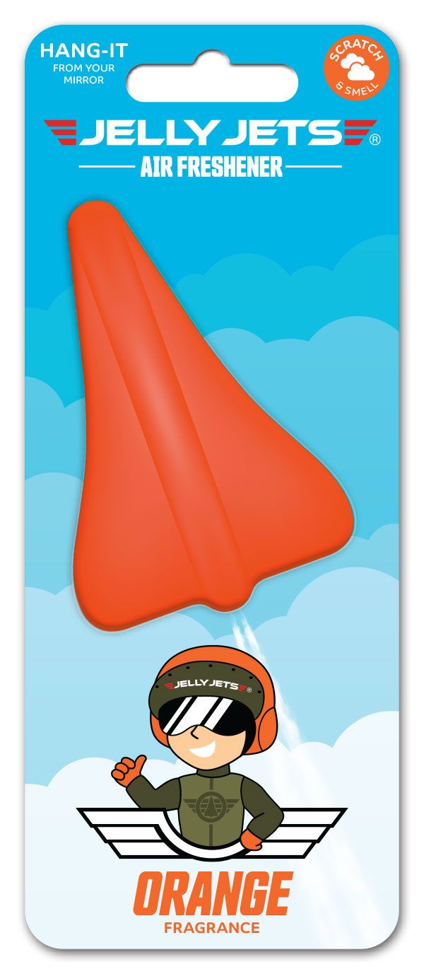 Jelly Jets Orange Hanging Air Freshener