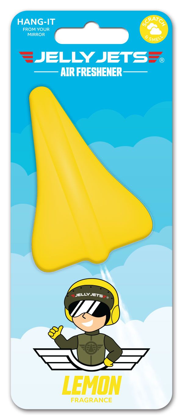 Jelly Jets Lemon Hanging Air Freshener